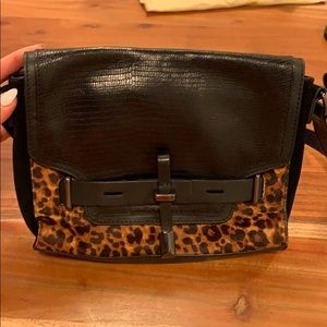 Leopard leather crossbody